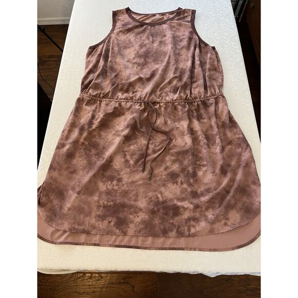 ATHLETA Rincon Printed Dress Size 2X Evian Hearth Rose Travel Stretch Camo - Picture 3 of 11